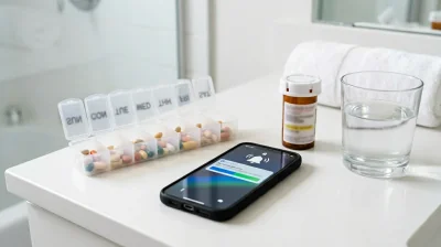 Medication tablets representing prescription refill support