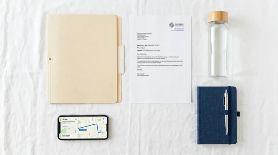 Clinician welcoming a patient and discussing next steps in care